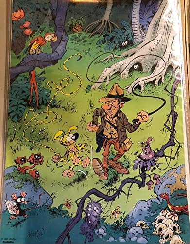 Schild / Franquin – Le Marsupilami – 1991 – Eraflé – 50 x 70 cm Poster