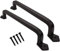 LONTAN 2 maniglie per porte scorrevoli, colore nero, 203 mm, distanza tra i fori, colore nero, maniglie in ferro battuto, per mobili, porta del balcone, esterno nero, maniglie per cancello da giardino