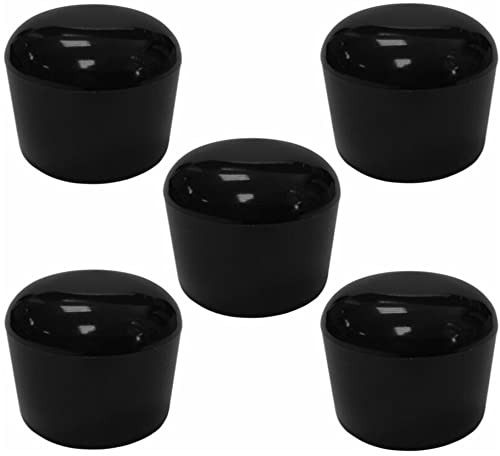 5x EMBOUT DE TUBE ROND ENVELOPPANT Ø6 à 60MM PVC BOUCHON CHAISE NOIR RAL9005 (Ø18mm)