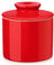 LOVECASA, Butter Dish with Cooling, Cheese Bells, Porcelain Butter Pot, Cheese Butter Canister Without Refrigerator (Red)