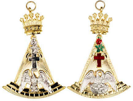 Freimaurer-Prinz-Freimaurer-Halsband, Juwel, Regular, Gold Seide