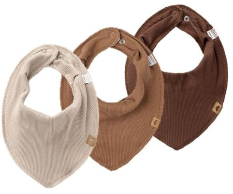 NAME IT 3er Set UNI Baby Dreieckstücher Halstuch Lätzchen 3 Stück (Farbenset 10)