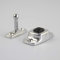 Jutta Butée de porte de taille moyenne pour caravane, camping-car, bateau, yacht, maison et jardin, 1 pièce, alliage d'aluminium poli, caoutchouc, 65 mm et 48 mm