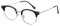 Cyxus Blaulichtfilter Brille Ohne Stärke Damen Herren Halbrandbrille Computer Schutzbrille Bildschirmbrille Gaming Brille (Schwarz Silber)