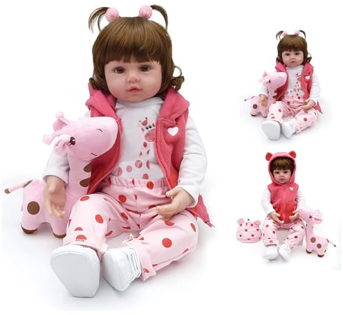 SYP Reborn Babys Puppe Realistische Mädchen 20 Zoll 50 cm Lebensecht Weiche Silikon Vinyl Reborn Baby Puppe Toddler Pielzeug Weihnachts Geschenk