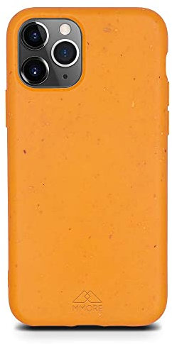 MMORE – Biologisch Abbaubare Handyhülle, kompatibel mit iPhone - Umweltfreundlich, Kompostierbar, aus Pflanzen (Orange, iPhone 11 Pro)