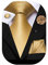 Hi-Tie Seidenkrawatte und Einstecktuch, Manschettenknöpfe, Reversnadel-Set, Jacquard, Hochzeit, Business, Krawatte für formelle Anlässe, gold, M