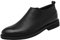 ANUFER Uomini Inteligente Vera Pelle Scarpe da Sera Cerniera Laterale Vintage Basso Stivali Nero SN070377 EU42
