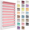 Doppelrollo ohne Bohren, 86x220 cm Stoffgröße, Duo Rollo Klemmfix, Easyfix, lichtdurchlässig und verdunkelnd, Day&Night, Klemmrollo Sonnenschutzrollo Fensterrollo für Fenster & Türen