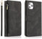 XD Designs Schutzhülle für iPhone 13/13 Pro/13 Pro Max, PU-Leder, Kartenfächer, Armband, Ständer, stoßfest, vollständiger Schutz, Schwarz, 33 cm (6,1 Zoll)