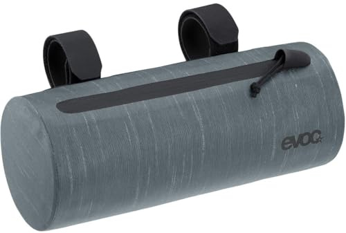 EVOC Handlebar Pack BOA WP 1,5, Practical Bike Bag (Modern Handlebar Bag, Bike Front Bag, Volume: 1,5 l), Steel