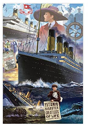 Titanic Filmposter 7 Leinwand Poster Schlafzimmer Dekor Sport Landschaft Büro Zimmer Dekor Geschenk UnRAHMEN Stil 12x18inch (30x45cm)