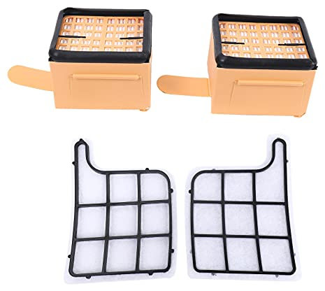 Spactz Set di filtri 2 filtri di protezione motore (filtro motore) + 2 filtri HEPA () microfiltro/filtro hepafilter adatto per Kobold VK 135, 136, VK135, VK136