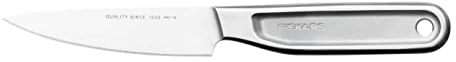 Fiskars All Steel Gemüsemesser, Gesamtlänge: 21,7 cm, Japanischer Aichi-Hartstahl, 1062887