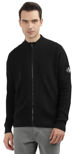 Calvin Klein Jeans Gilets Cardigans Core Badge Sweater z beh Black L