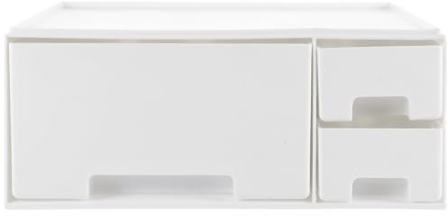 Mikikit Monitorständer, erhöhter Computerbildschirm-Regalständer, PC-Monitore, Desktop-Aufsatz, Aufbewahrung, Laptop-Schubladen, Organizer
