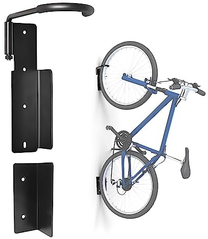 Namenand Portabiciclette Supporto Parete Bicicletta, Salvaspazio Portabici da Muro per riporre le biciclette da interno per garage o casa, Regolabile Gancio per bicicletta verticale - 1 PACK