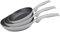 Generisch Pfannenset 3 teilig 20/24/28 cm Keramikpfanne Induktion Antihaft Pfanne Keramikbeschichtung mit echten Steinpartikeln, Bratpfanne PFAS-frei, Für alle Herdarten, Backofengeeignet (Schwarz)