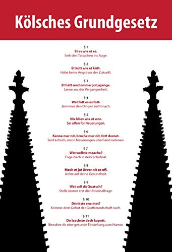 Holzschild 18x12cm Kölsches Grundgesetz Wand Deko Bar Kneipe Sammler Geschenk