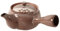 Mino ware SYK004 - Tetera de cerámica japonesa Kyusu con infusor (marrón rojizo)