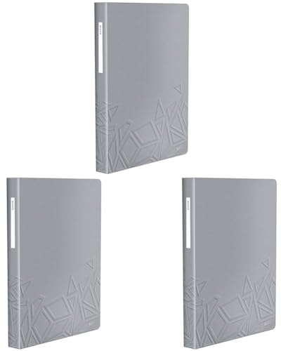 Leitz Urban Chic Sichtbuch in A4 Format, 80 Klarsichthüllen für 160 Blatt, Grau, 46520088 (Packung mit 3)