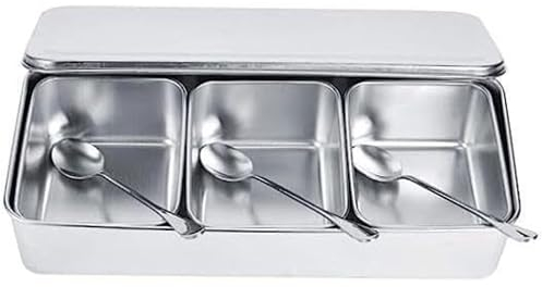 PIPONS Zuckerdose Salztopf 201 Edelstahl-Gewürzglas-Set, Gewürzset Mit Löffeln Und Deckeln Für Salz, Pfeffer, Zucker Salzdose Spice Jars