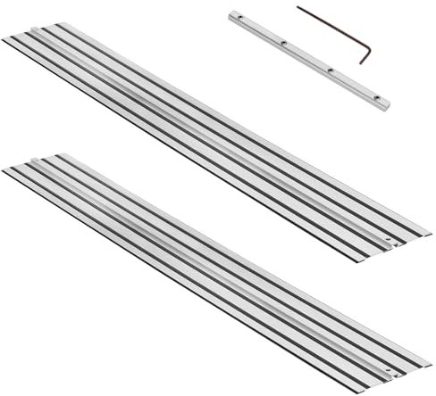 Fengind Führungsschiene für DeWalt DWS5022, Führungsschiene für DeWalt DWS5022, 139,7 cm x 2 Führungsschiene mit Steckverbinder-Ersatz für DeWalt DWS5022, perfekt für Holzbearbeitung und längere
