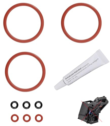 Snapworld-Kaffee Pflegeset Dichtung O-Ring kompatibel mit Siemens EQ 5 EQ6 EQ7 EQ8 Bosch Vero Neff & Gaggenau für Kaffeevollautomaten, für Brühgruppe Auslaufstutzen + 6gr Silikonfett