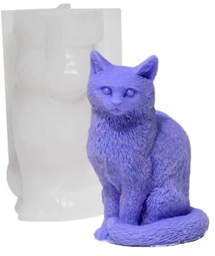 Moule en silicone pour chat, moules pour chat en silicone | Moule de cuisson pour chat - Moule de chat en silicone, moule de bougie de chat, moule de moulage de résine de chat, moules de