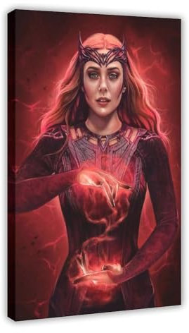 NWGACS Leinwandposter Scarlet Witch 7, Schlafzimmerdekoration, Sportlandschaft, Büro, Raumdekoration, Geschenk, Rahmen-Stil, 40 x 60 cm