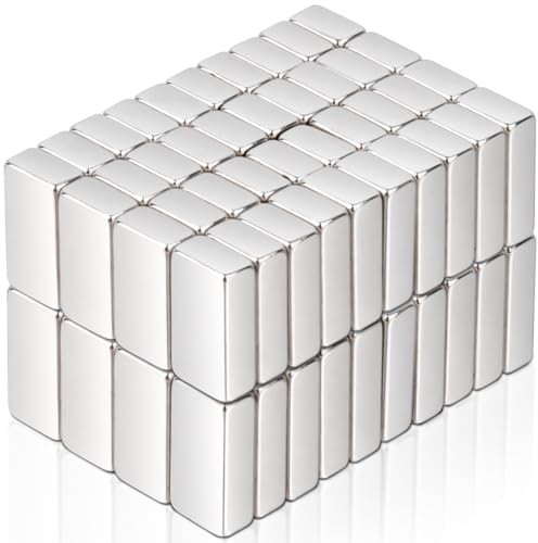 80Stück Kleine Magnete Stark, 10x5x3mm Neodym Magnete Extra Stark, Magneten für Magnettafel, Starker Magnet Magnetplatten, Magnet Rechteckige für Küchenschrank, Büro, Whiteboard, Pinnwand, Magnetboard
