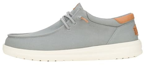 HEYDUDE Paul Canvas - Mocasines sin Cordones para Hombre, Gris (Monument Grey), 42 EU