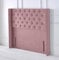 Chesterfield Ottoman Winged Divan Bed Headboard | Plush Velvet Headboards for 4ft Small Double Bed Frame | Elegant design wooden material headboards for beds (Pink,4ft Small Double Height-50inch)