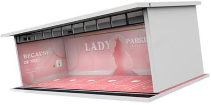 perfk Vitrine de garage 1:64, vitrine de collection, Diorama, couvercle anti-poussière, boîte de rangement d'affichage de voiture moulée sous pression pour, dame