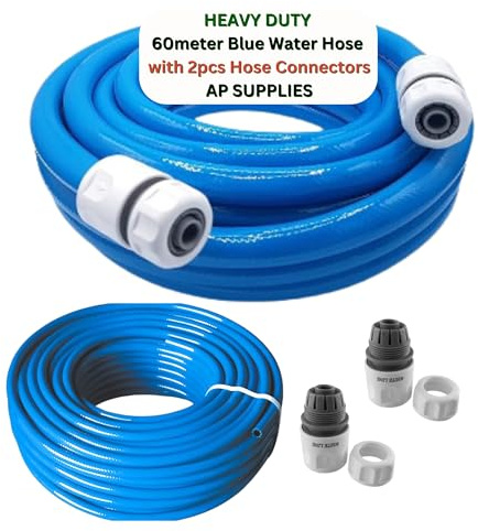 AP Supplies Blue Water Hose 1/2in, 3-Ply, Caravan, 60m