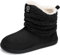 JEBUKTXE Hausstiefel Damen Warm Plüsch Gefüttert Hausschuhe Herren Winter Fell Hüttenschuhe Geschlossen Rutschfest Hüttenstiefel Pantoffeln Schwarz Größe 38 39