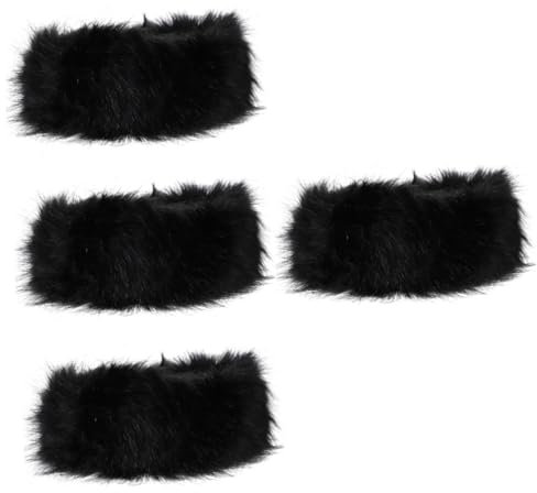 SOIMISS 4pièces Faux Fur Headband Femme Bandeau Chaud Pour Hiver Couvre Oreilles Élégant Et Confortable