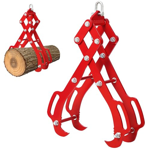 Pinzas de elevación de troncos de 36 pulgadas, pinzas de elevación de troncos, pinzas de elevación de troncos de madera, pinzas giratorias de acero sólido pesado para arrastrar troncos de madera (4