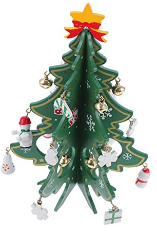 GARVALON Árbol De Navidad De Madera Árbol De Navidad Artificial Árbol De Navidad Artesanía Modelo De Árbol De Navidad Adorno De Navidad Modelo De Árbol Mini Árbol Artificial De Vacaciones