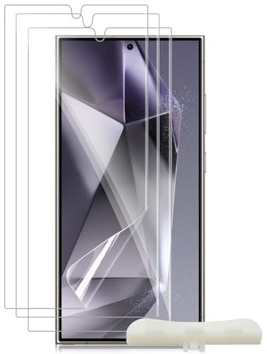 HeeYeal 3 Piezas Protector de Pantalla Compatible con Samsung Galaxy S24 Ultra 5G, [HD, No Cristal Templado], Película Protectora de TPU Flexible para Samsung Galaxy S24 Ultra 5G