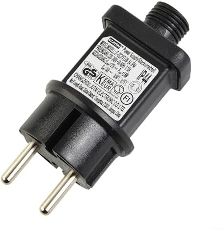 BlissfulAbode Adaptateur d'alimentation pour guirlandes lumineuses 31V 3,6W, jusqu'à 800 LED, IP44, Courant continu
