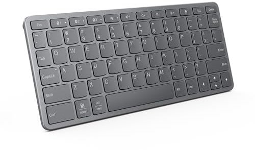 Lenovo Teclado Inalámbrico Multidispositivo (Android, Windows, iPadOS - Bluetooth, USB-C, 12 Teclas de Función) QWERTY Español - Color Gris Luna