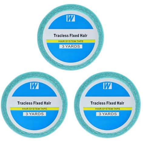 Landrain 3 Rolle Tape Extensions Kleber, Wasserdicht und Schweißfest Tapes Klebestreifen Extensions(2cm*3m)