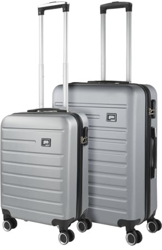 SKPAT - Koffer Set Mit Rollen In Groß Für Reisen - Reisekoffer Set Aus Robuster Hartschalenkoffer-Struktur, Leicht Und Strapazierfähig Für Jeden Anlass, Silber