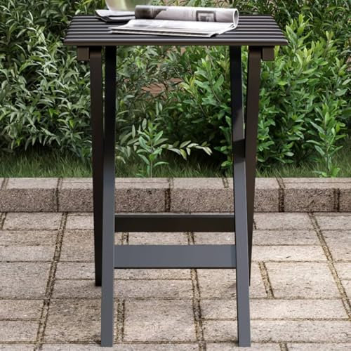 XINCXIN Beistelltisch, gartenmöbel Dining Table gartentisch terrassentisch Tisch Balkon balkontisch wetterfest Geeignet für Outdoor Garden Balcony Lounge Klappbar Schwarz Massivholz Pappel