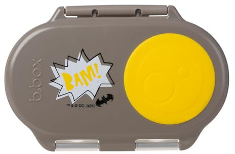 b.box Batman by Mini Brotdose für Kinder mit Fächern | Bento Box, 2 Auslaufsichere Fächer | Lunchbox für Gerichte & Snacks | Platz für Ganzes Obst | BPA-frei