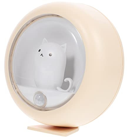 Tofficu Bewegungsmelder Nachtlicht Für Innenräume Katzen-design Wiederaufladbar Sanftes Licht Für Flur Treppe Küche Und Kinderzimmer Energiesparend Und Augenfreundlich