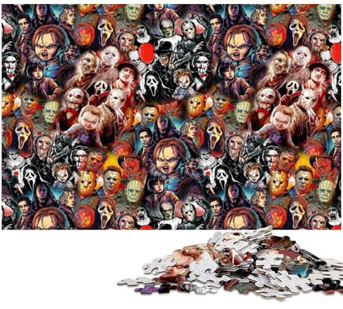Jigsaw Puzzles for Adults 1000 Pieces Horror Monster Home Decoration Jigsaw Puzzles (Size 38x26cm)