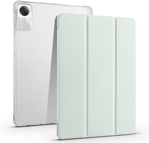 Custodia trasparente per tablet compatibile con Xiaomi Pad 6S Pro 12,4 pollici 2024, custodia sottile in TPU per accensione e spegnimento automatico, custodia protettiva leggera con portamatite