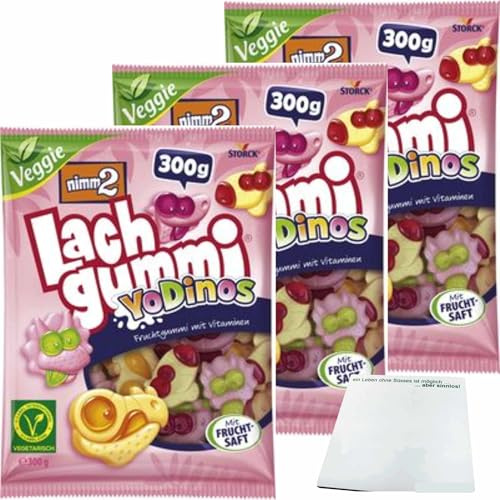 usy Bundle für nimm 2 Lachgummi YoDinos 3er Pack (3x300g Packung) + usy Block
